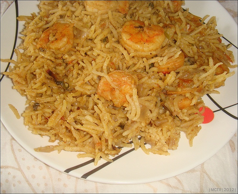 Prawn Biryani / Chemmeen Biryani / Shrimp Biryani Pressure Cooker