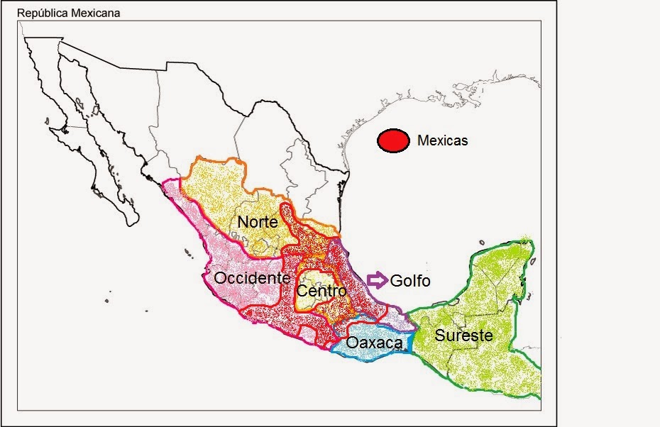 Historia SocioPolítica de México Mapas de Mesoamérica con División Política Actual