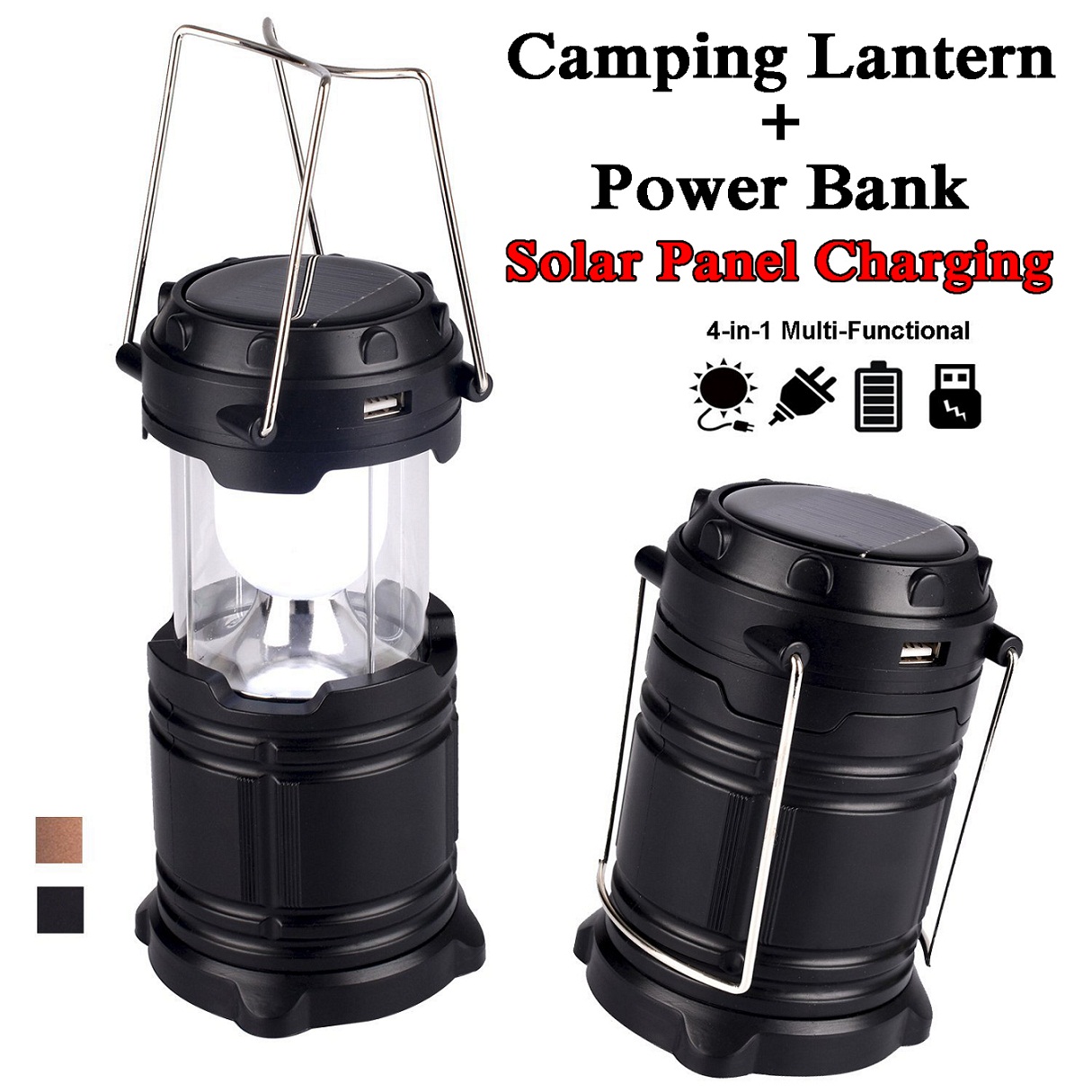 Solar Camping LED Lamps 2 in 1 dengan Powerbank Serambi Informasi