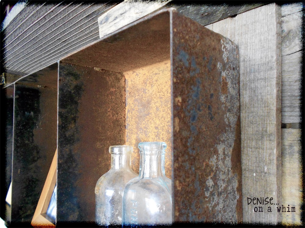 Rust, rust and more rust! A metal shelf project via http://deniseonawhim.blogspot.com