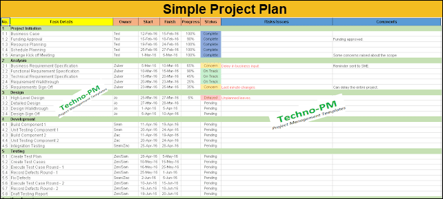 Simple Project Plan Template Excel Flyer Template