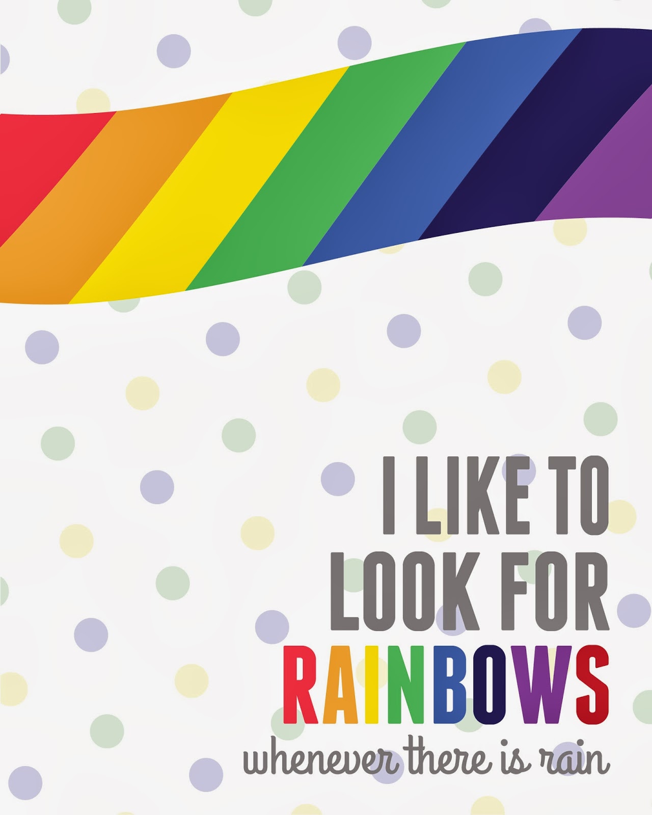 I Like To Look For Rainbows Printable