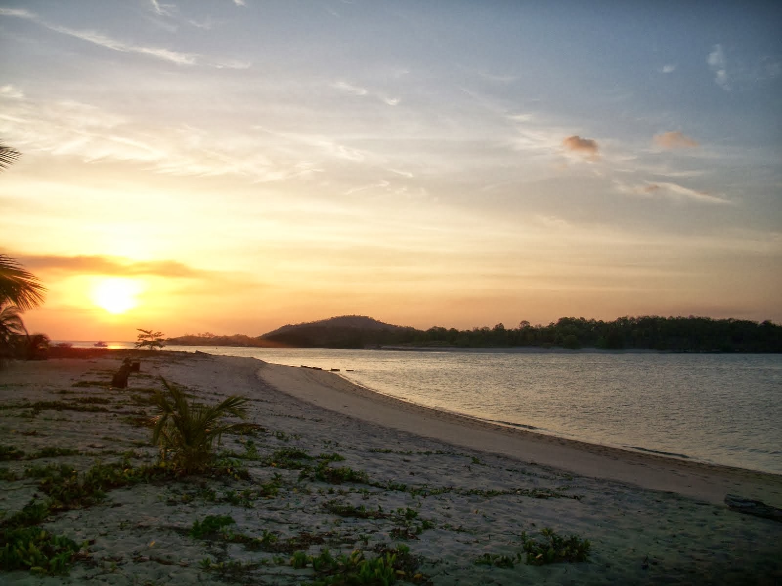 Red Island at sunset