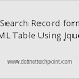 Search data from HTML Table using jquery