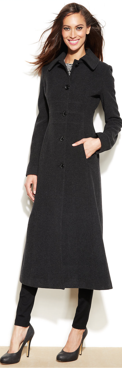 Anne Klein Wool Blend Maxi Walker coat