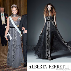 Princess Madeleine style Alberta Ferretti Pre-Fall 2015