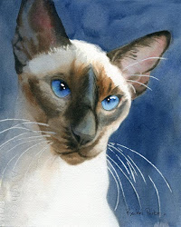 siamese cat painting watercolor cats chocolate print point paintings seal watercolour giclee etsy studio kittens giclee rachel cute gift decor
