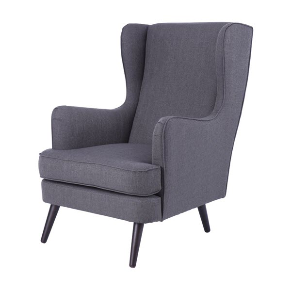 TOBY/L Ghế Bành Vải 78x87x105 cm Màu Xám Đậm