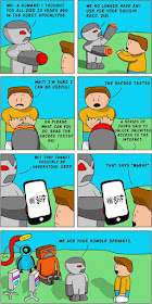 web comic about robots and captcha from Facebook