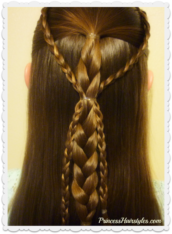 Quick And Easy Hairstyle For School Simple Gathered Braids
