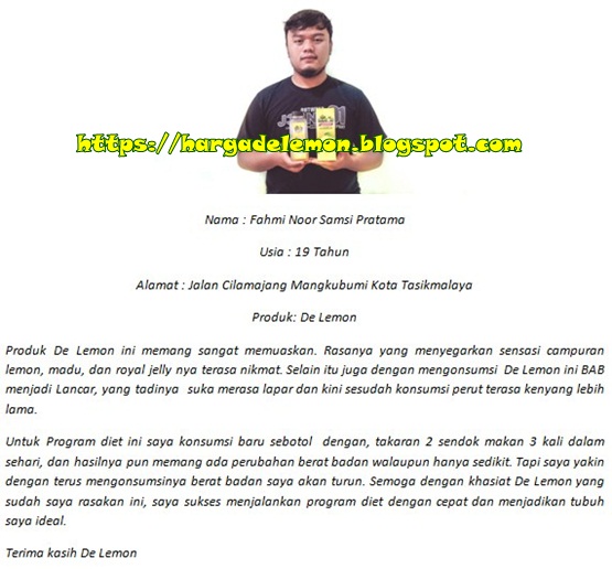 Testimoni De Lemon Untuk Menurunkan Berat Badan