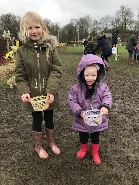 2018 Easter Egg Hunt at Willows Activity Farm eggs and mud