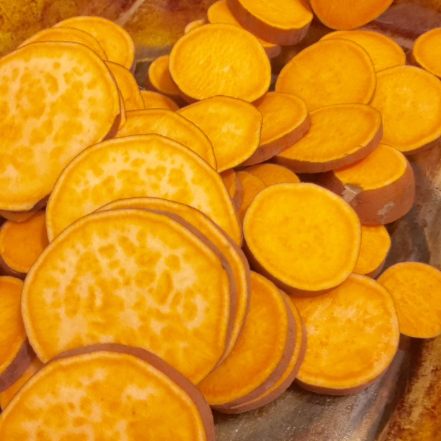 Roasted sweet potatoes