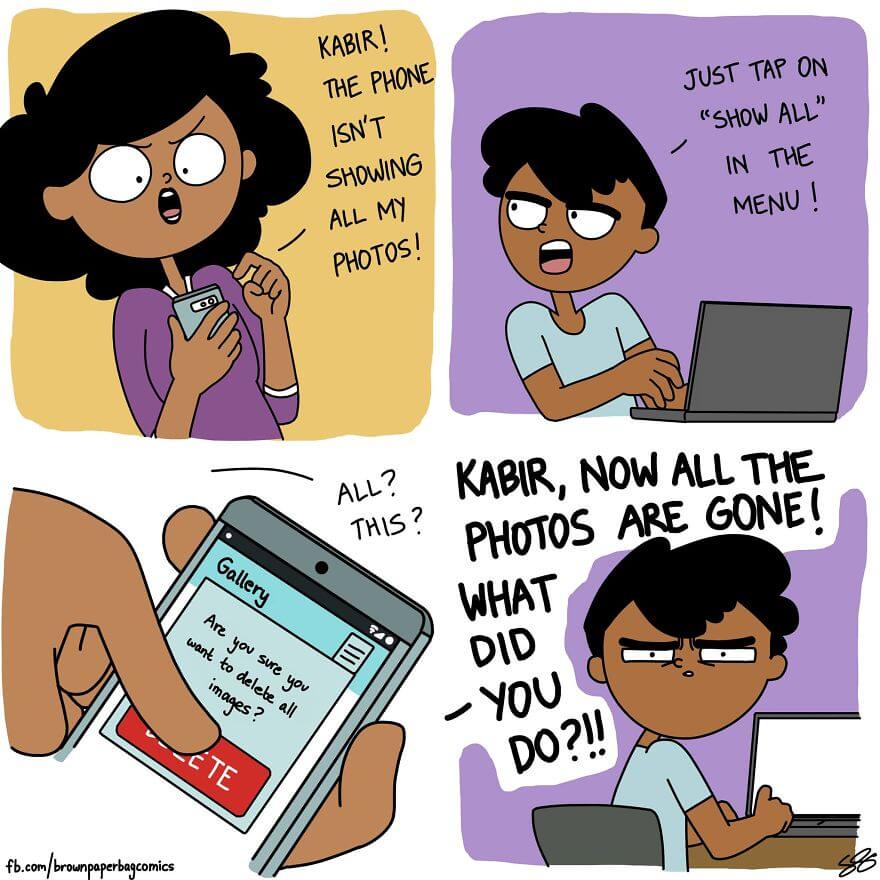 Indian Artist Illustrates Funny Aspects Of Living In An Indian Family