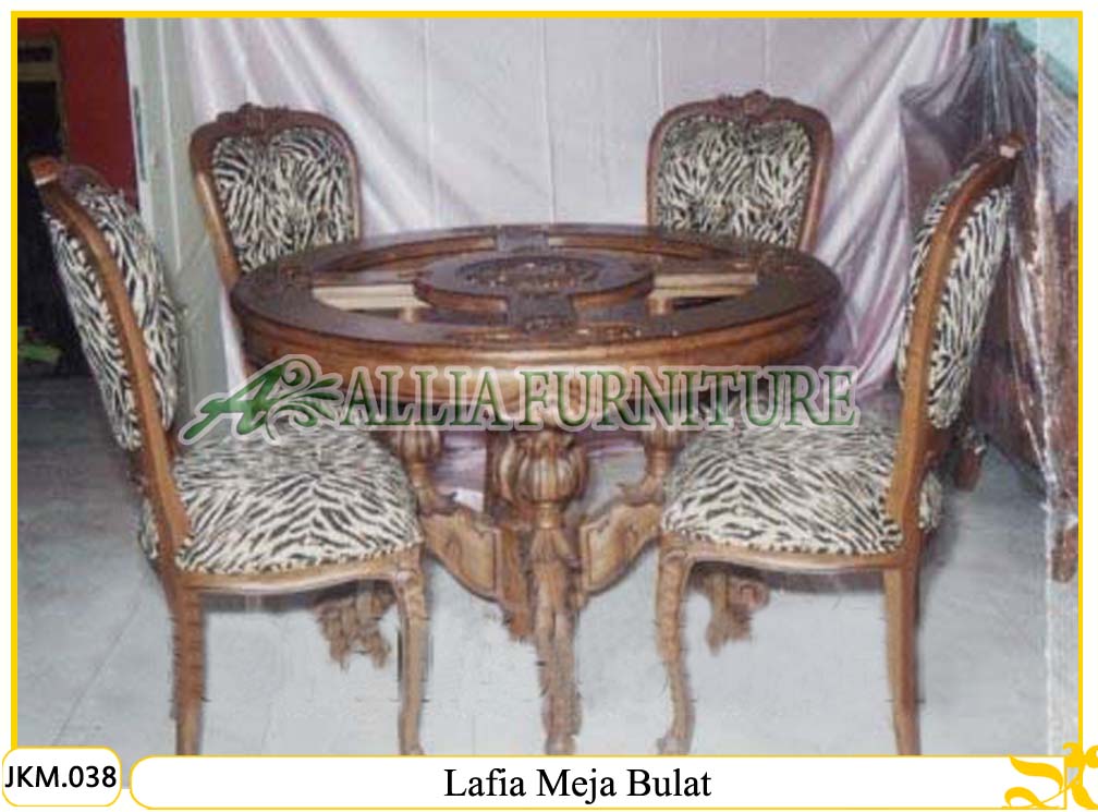 Kursi Meja Makan Ukir Lafia Bulat Allia Furniture Kursi Meja Makan Ukir Lafia Bulat Allia Furniture