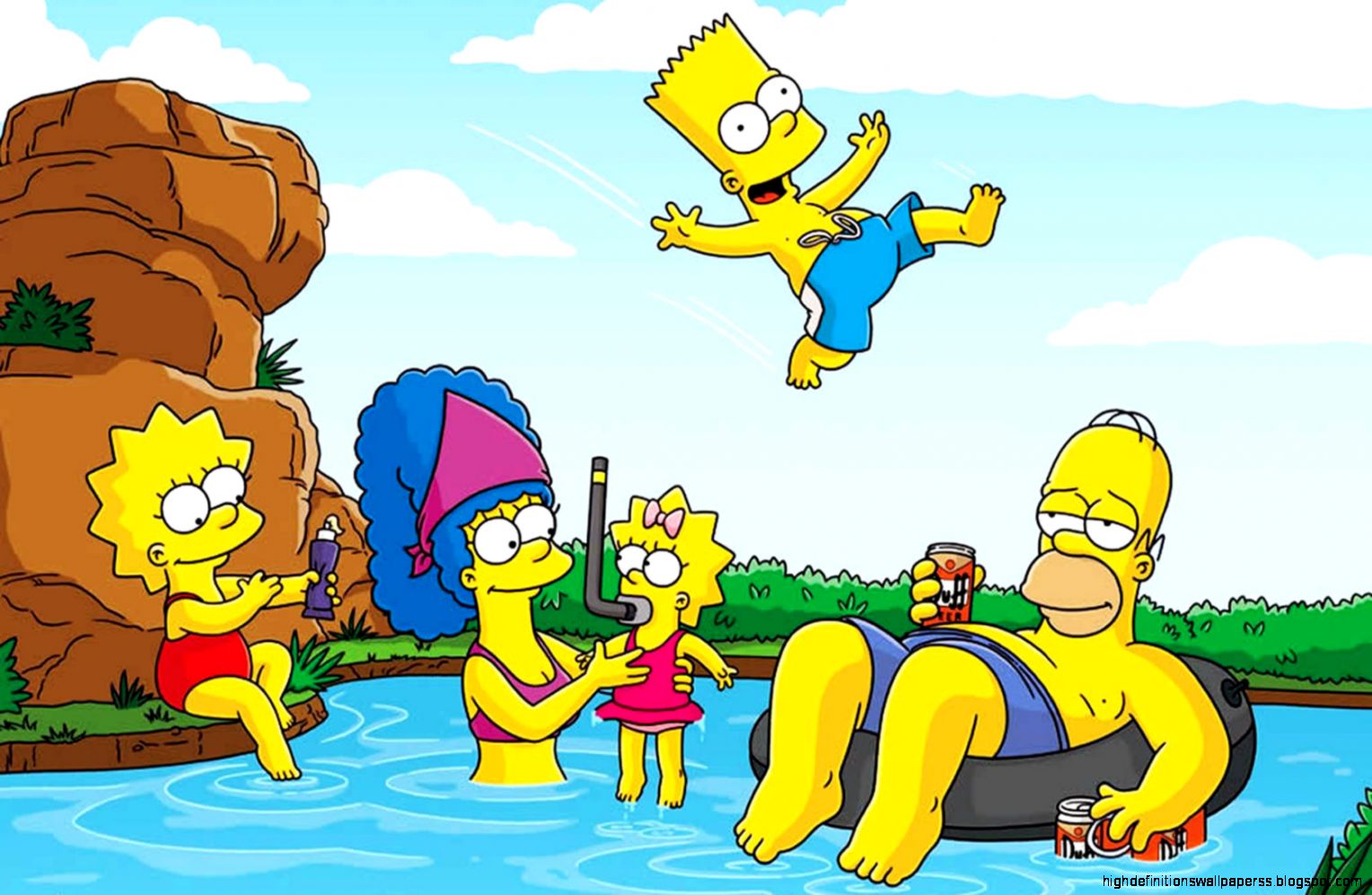 Cartoon The Simpsons Family Hd Wallpaper Desktop  Wallpaper Gallery