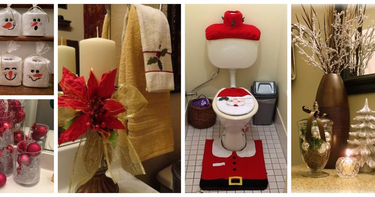 Hermosas ideas de cómo decorar un baño en navidad ~ cositasconmesh
