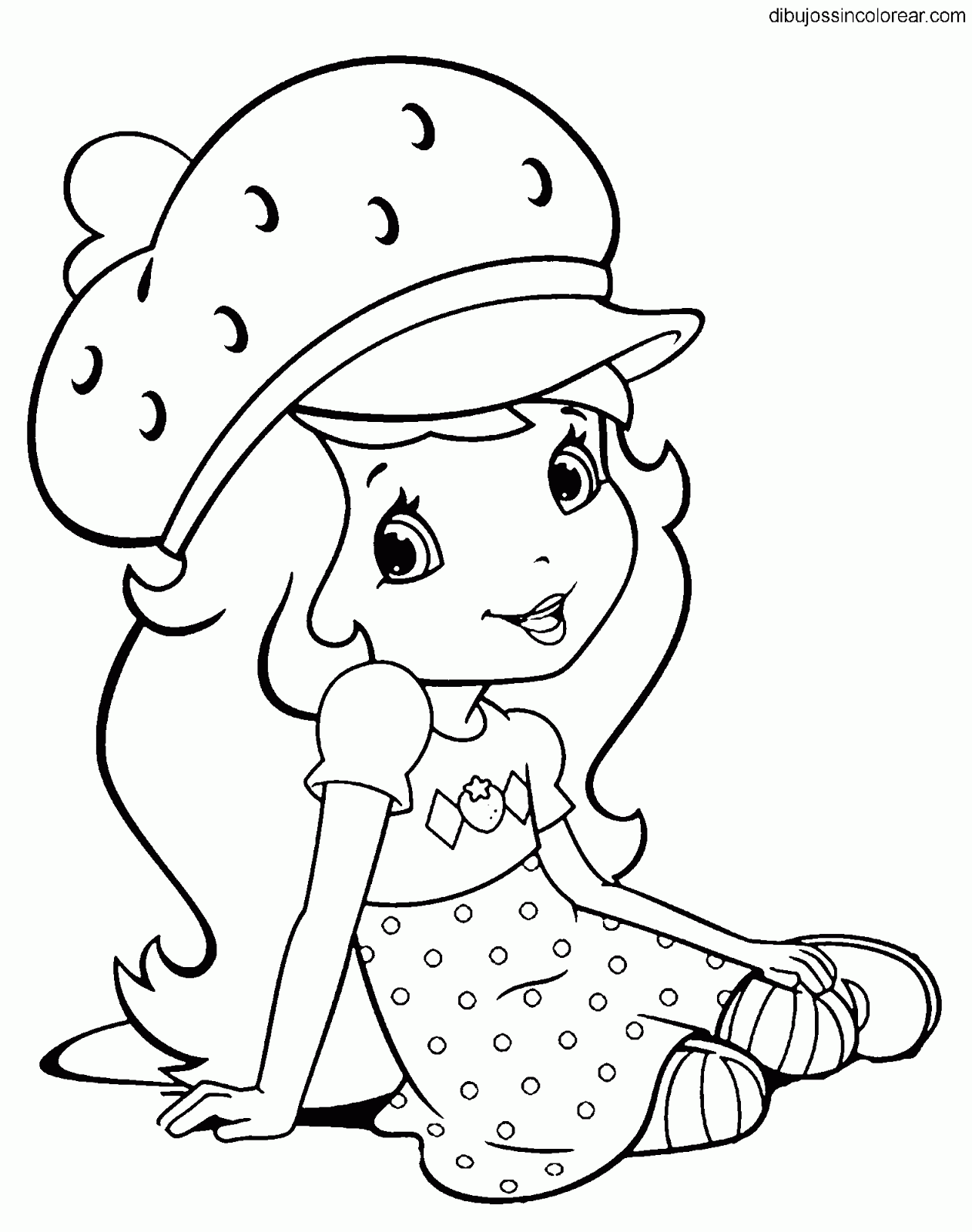 Dibujos de Tarta de Fresa (Strawberry Shortcake) para Colorear