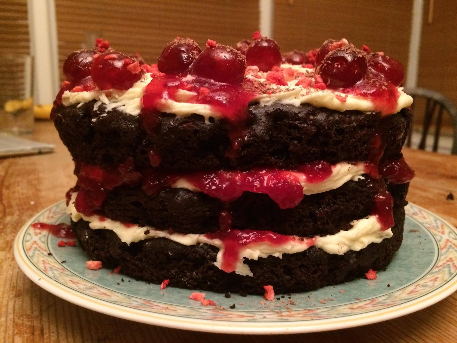 Beetroot, Chocolate and Cherry Birthday Cake ~ VEGAN