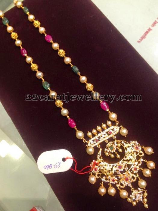 29 Gms Beads Set with Locket Jewellery Designs