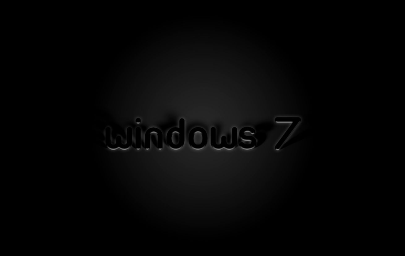 Windows 7 Black Logo Hd Wallpaper Joss Wallpapers