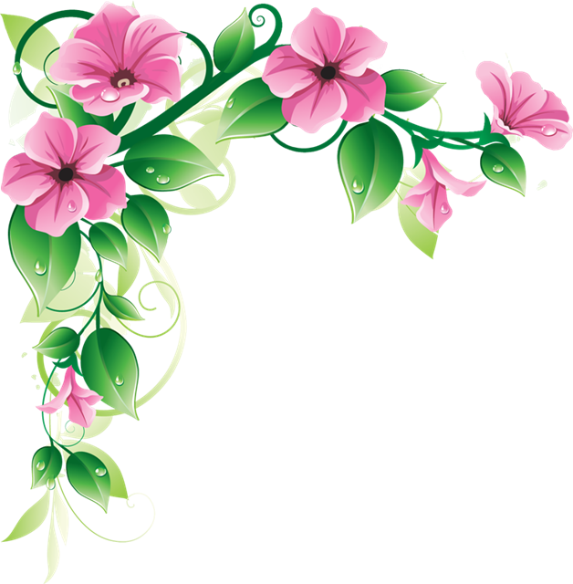 free purple flower border clip art - photo #38