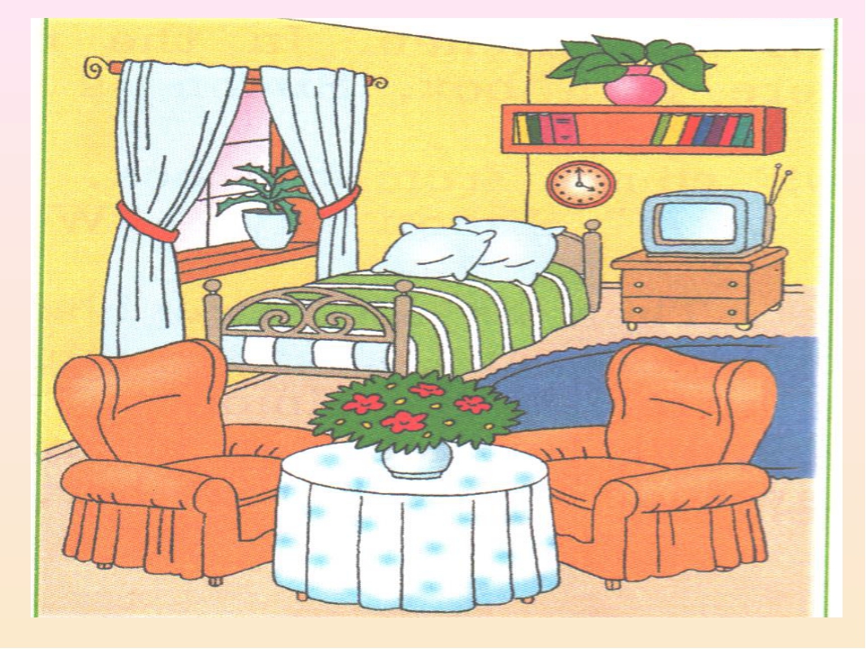 My flat my room. Комната с мебелью для описания. Картинка комнаты для описания. Комнаты на английском языке. Сюжетная картина моя квартира для детей.
