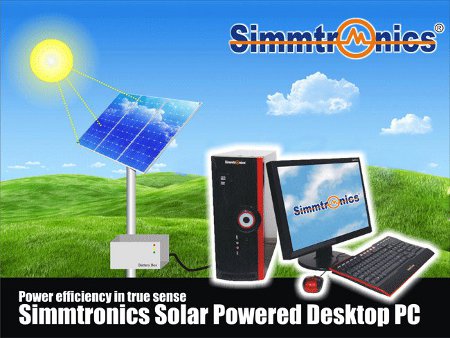 Solar power operated desktop PC