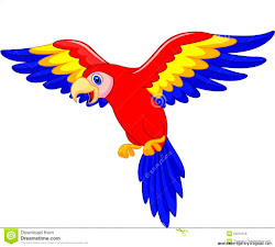 flying bird cartoon clipart parrot splitting headache toucan