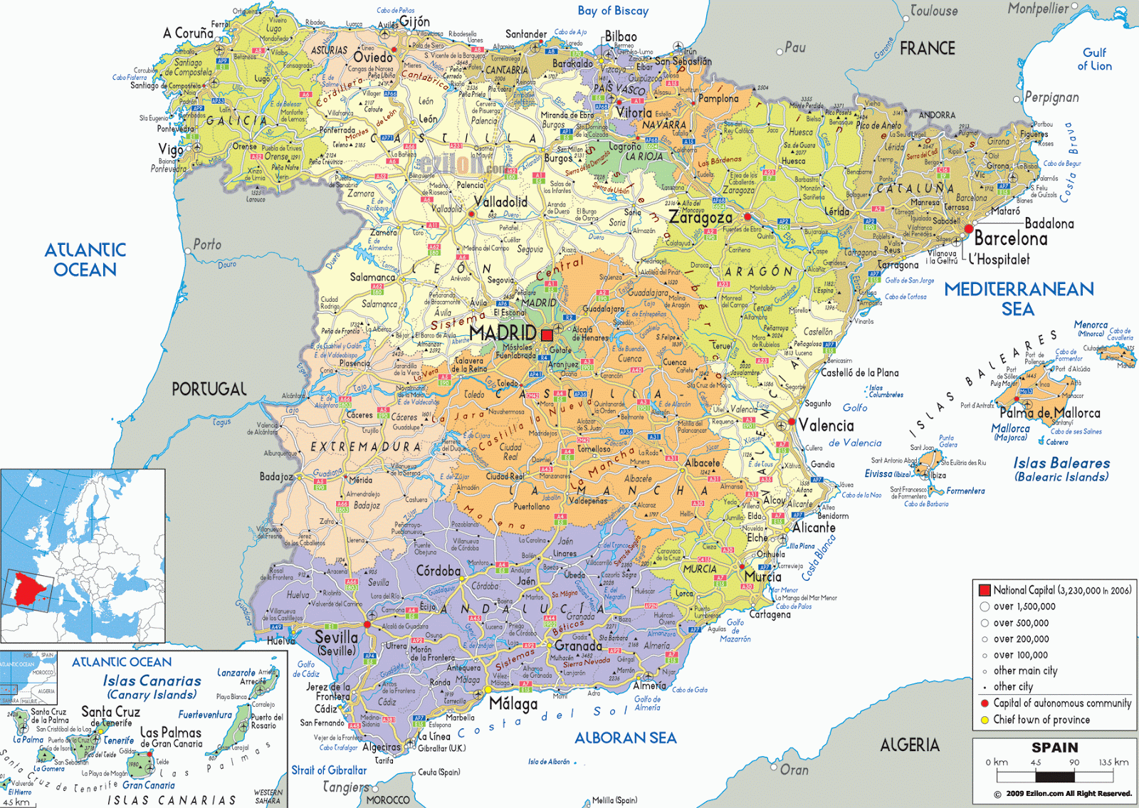 Espanha Mapas Geográficos Da Espanha Enciclopédia Global™