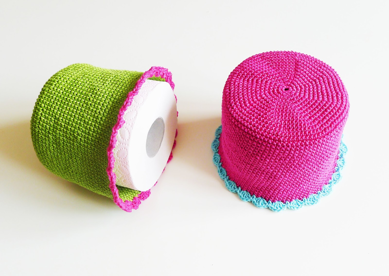 süße Häkelideen Klorollenhut häkeln