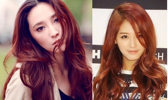 Golden copper long hair Golden copper long hair