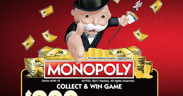 Safeway Monopoly Odds Chart