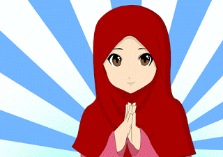 KUMPULAN Gambar Animasi Muslimah Bergerak | Kartun Animasi Muslimah