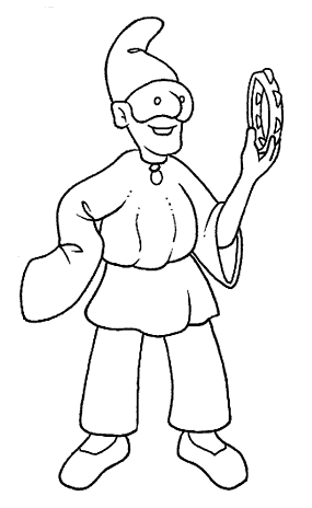 pulcinella da colorare