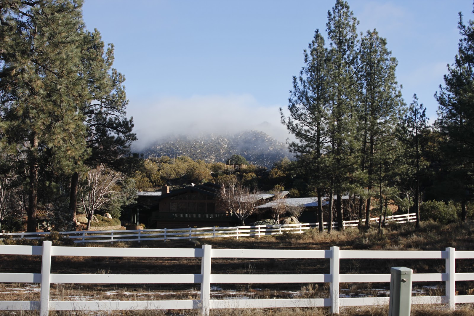 Deserts and Beyond Snow on ranches in Garner Valley