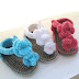 Handmade crochet baby shoes Felt
