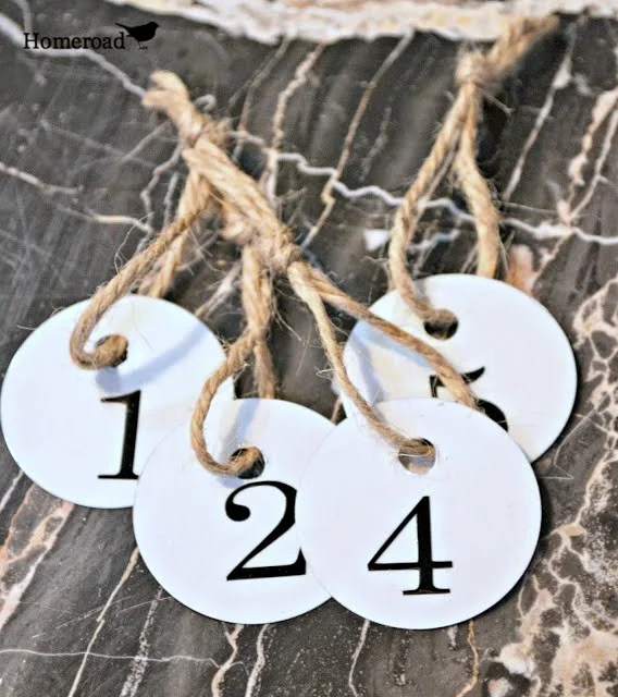 enamel metal tags with jute