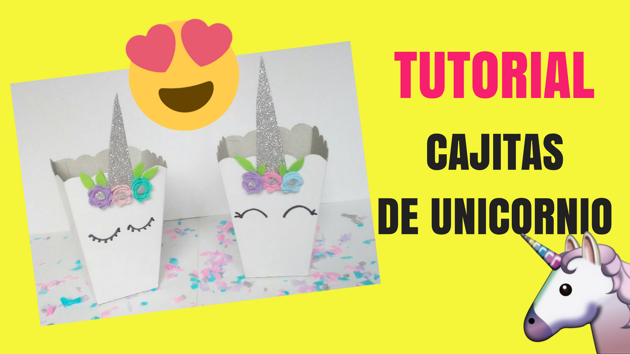 Tutorial cajita de unicornio paso a paso Fiesta DIY
