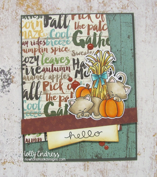 Hello Fall Card by Holly Endress | Autumn Newton Stamp Set by Newton's Nook Designs #newtonsnook #handmade