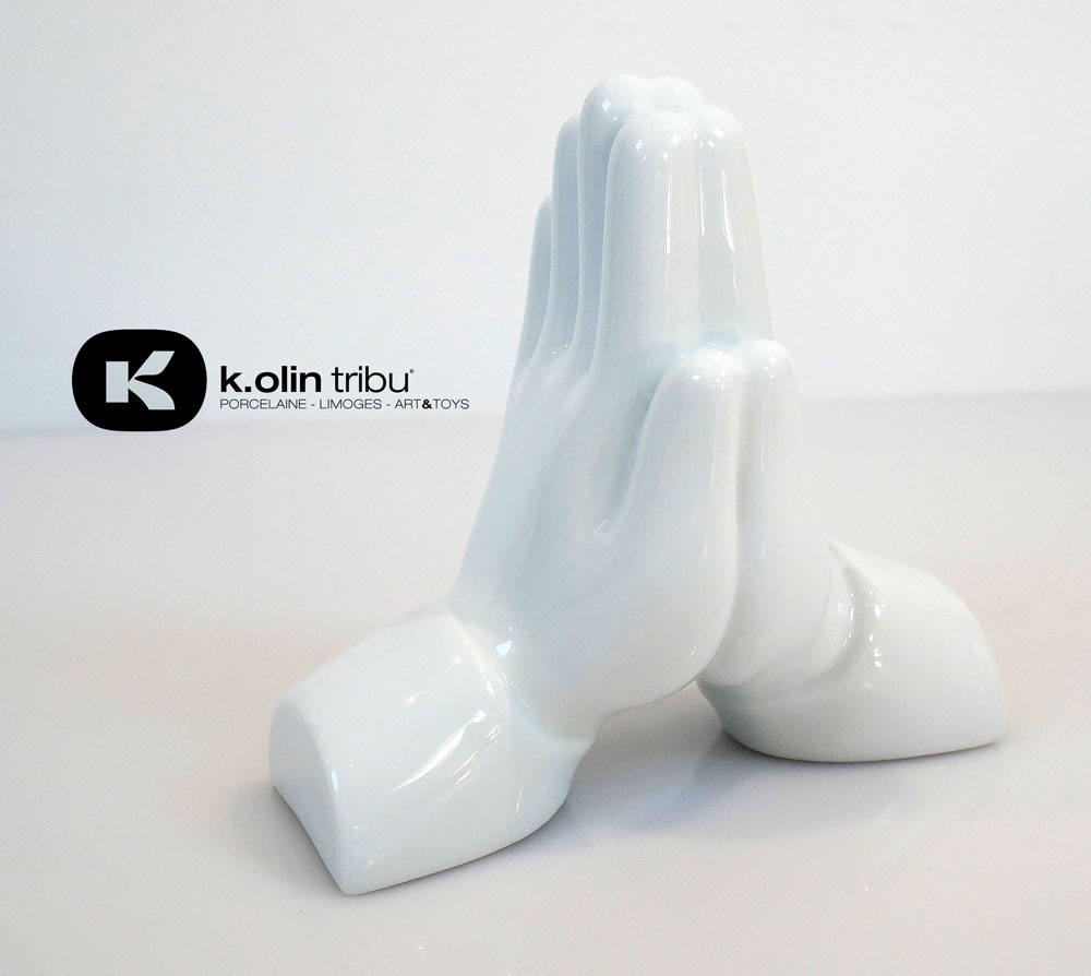 SpankyStokes, porcelain, K.Olin tribu, Limited Edition, Designer Toy (Art Toy), PRAY HANDS by MATTHEW LAPENTA from K.Olin tribu SpankyStokes, porcelain, K.Olin tribu, Limited Edition, Designer Toy (Art Toy), PRAY HANDS by MATTHEW LAPENTA from K.Olin tribu