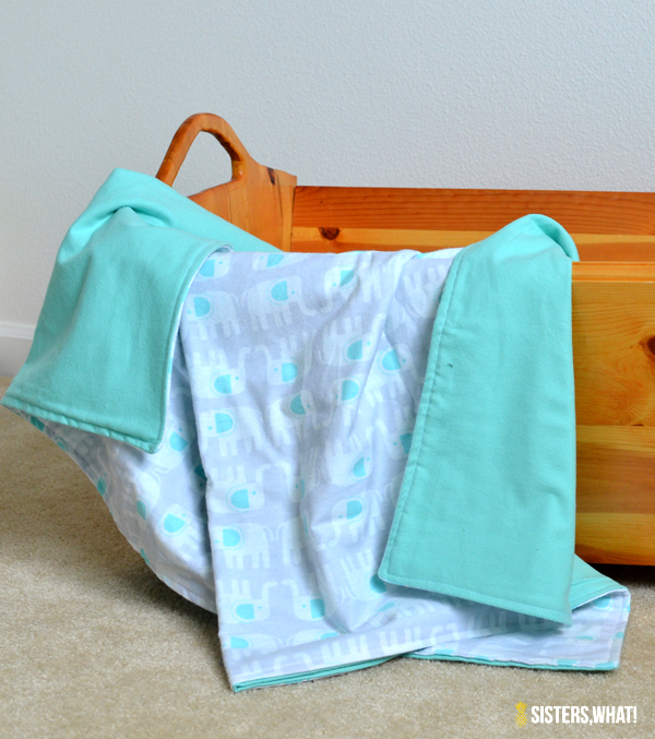 Minky and Flannel Baby Blankets A Sewing Tutorial Sisters, What!