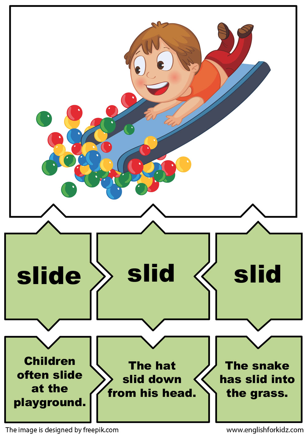 Irregular Verbs Puzzle Flashcards (Part 3)