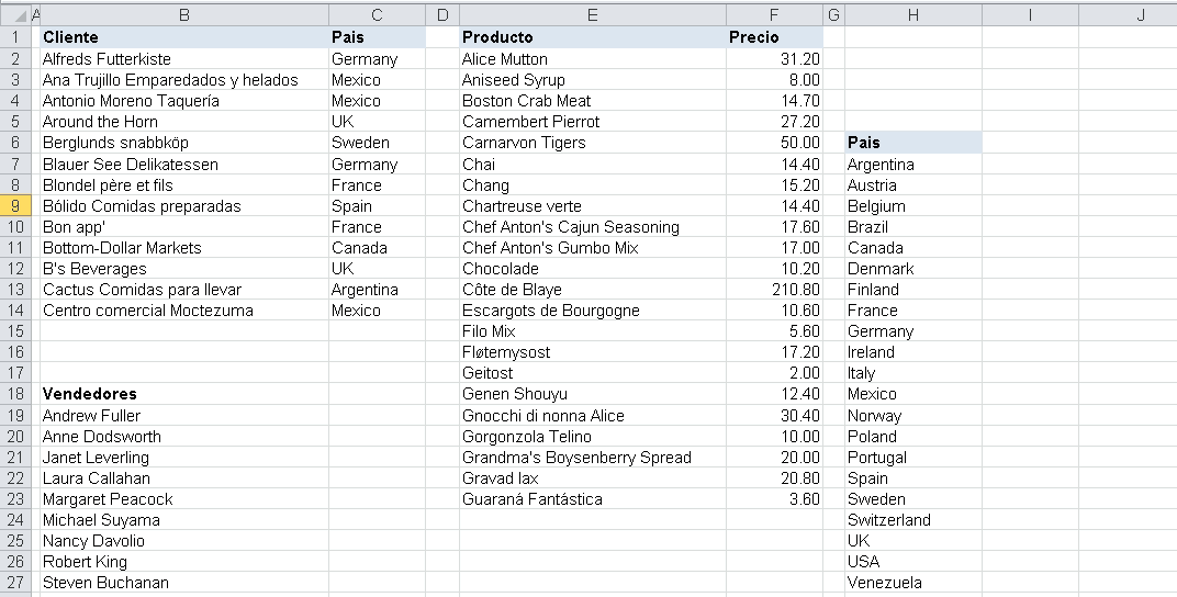 JLD Excel en Castellano - Usar Microsoft Excel eficientemente: Señalar rangos de nombres