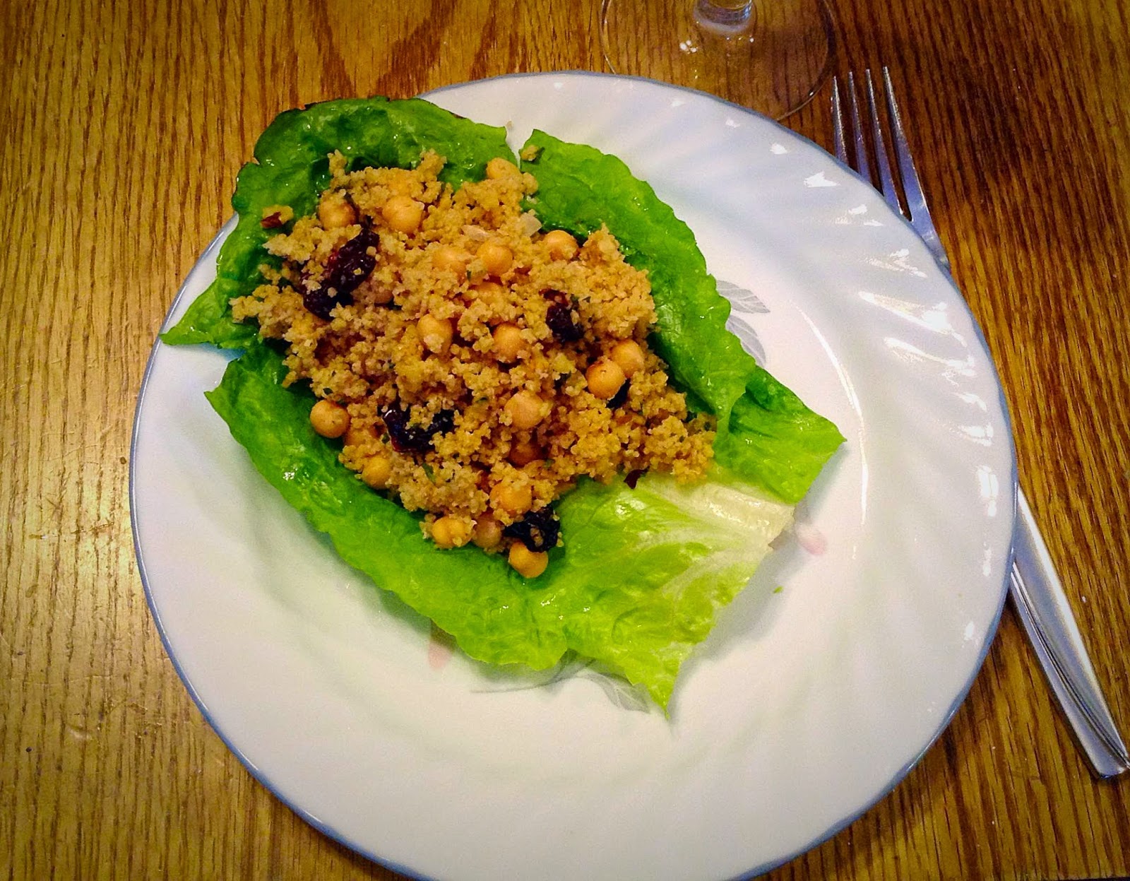 Luv 2B Fit! Chickpea, Cherry, and Couscous Lettuce Wraps