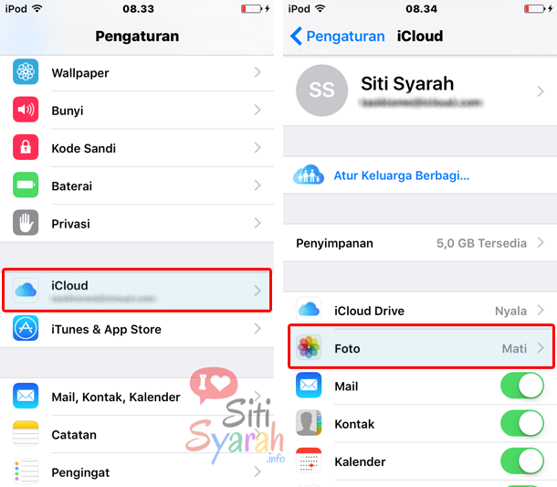 cara backup foto ke icloud