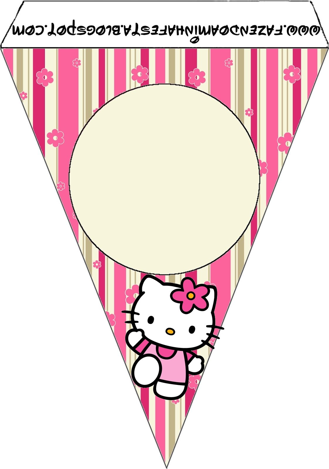 Hello Kitty with Flowers: Free Party Printables. - Oh My Fiesta Pertaining To Hello Kitty Banner Template