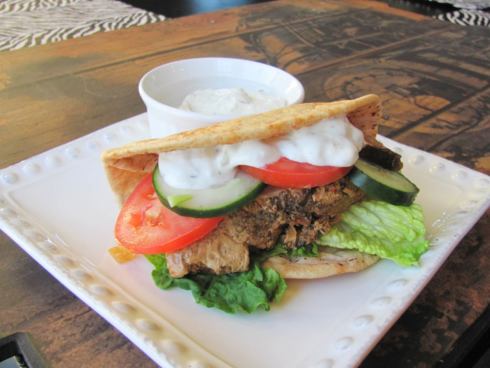 With Blonde Ambition Greek Chicken Pitas (slow cooker)