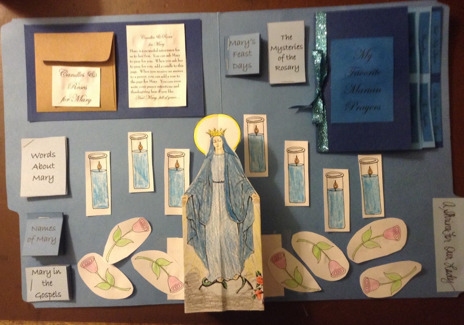 Look to Him and be Radiant: Pop Up Lapbook Marian Shrine