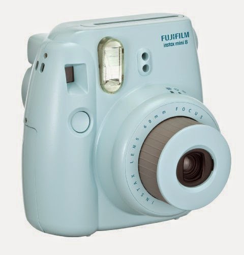 Fujifilm Instax Mini 8 Instant Film Camera, blue, review, produces instant credit-card-sized photos